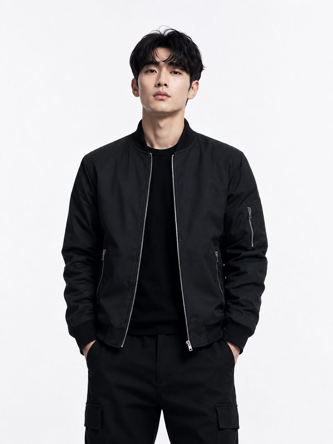 Image of Money man Full Sleeve Solid Men Jacket