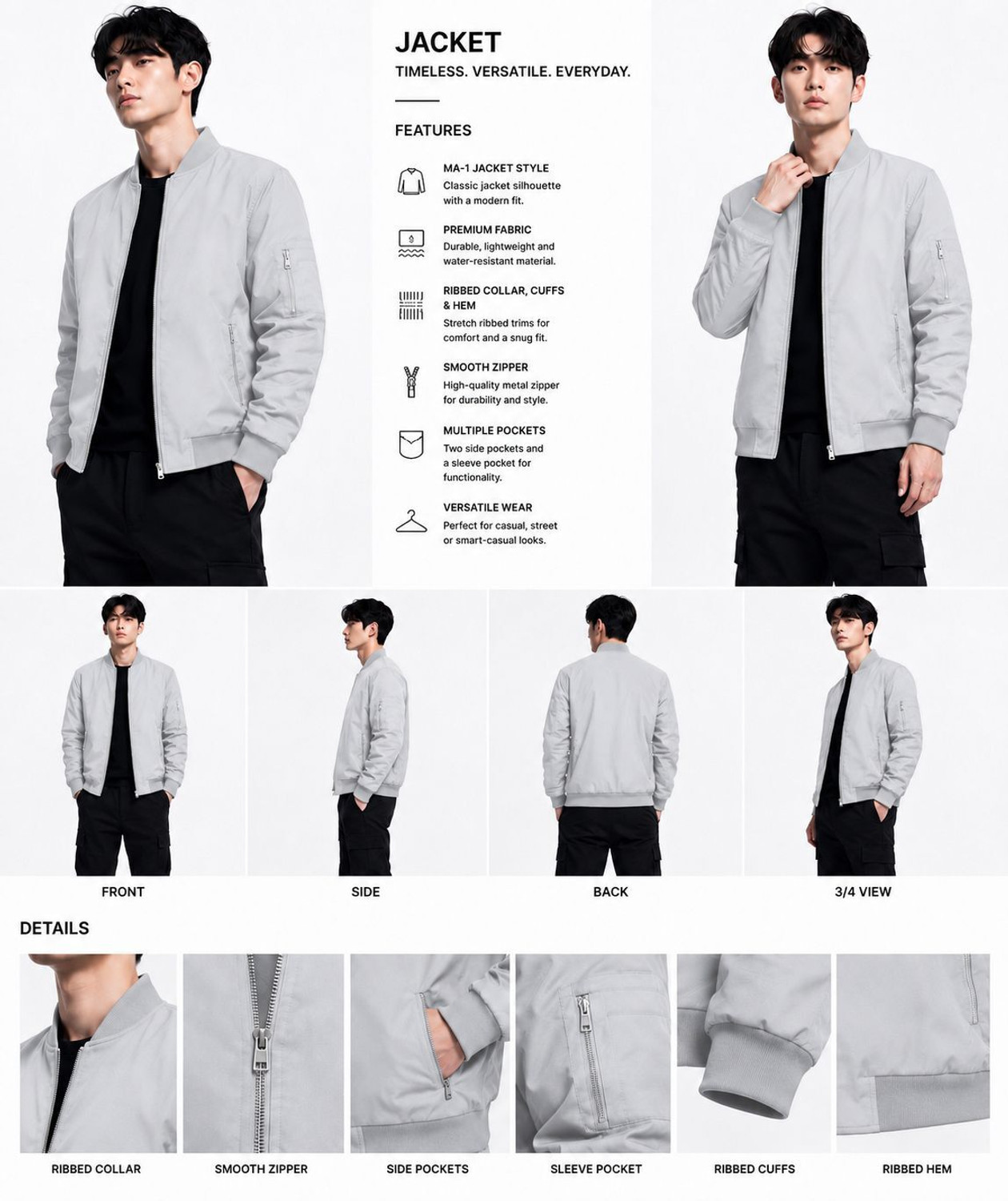 Image of Money man Full Sleeve Colorblock Men Jacket