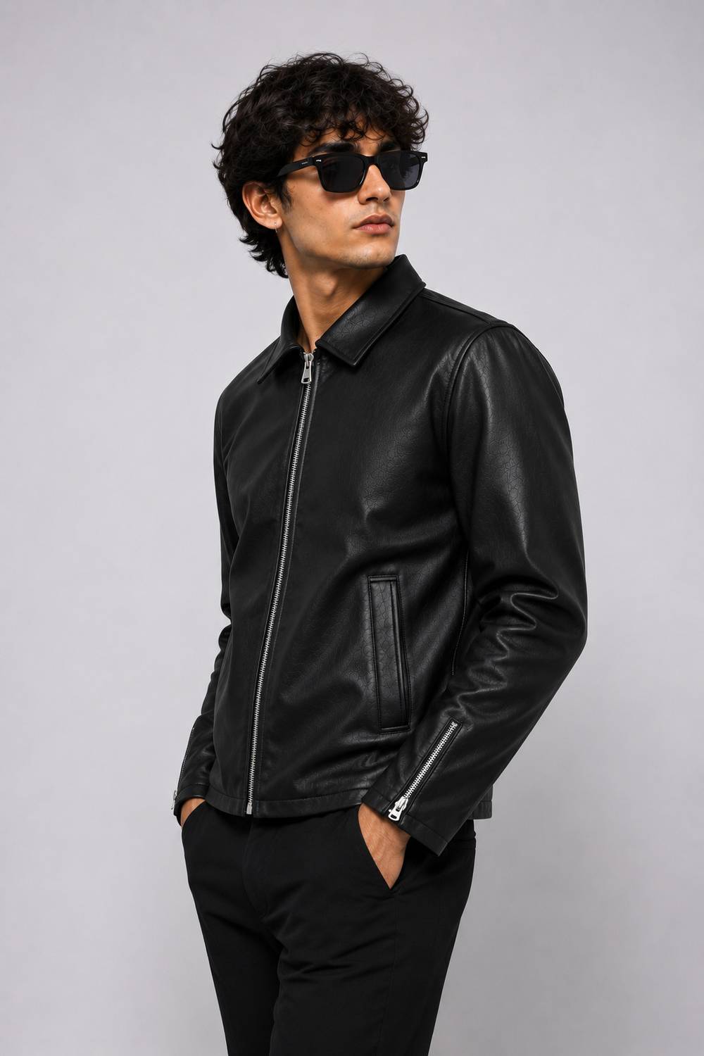Azy Fabrics Full Sleeve Solid Men Jacket - Image 3