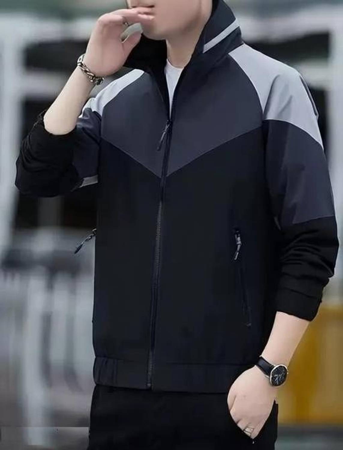 ADM Full Sleeve Colorblock Men Jacket