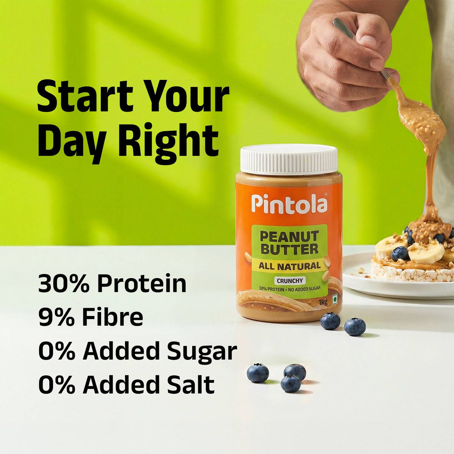 Pintola All Natural Peanut Butter (Crunchy) Unsweetened - Image 2