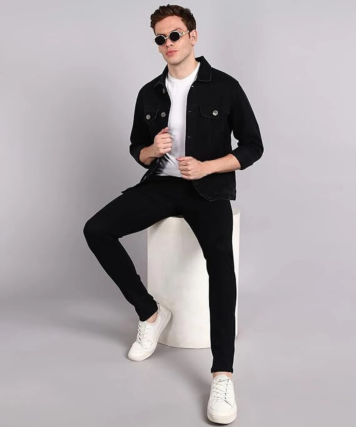 Image of CABRRR Slim Men Black Jeans