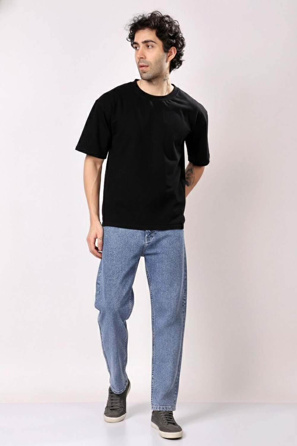Image of ZAYSH Loose Fit Men Blue Jeans