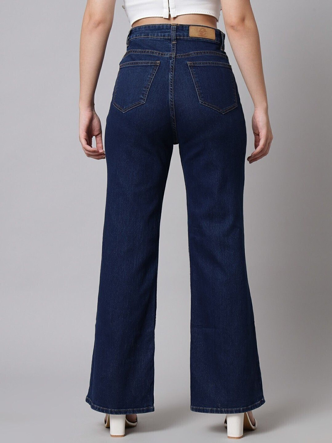 Image of GUTI Flared Women Blue Jeans