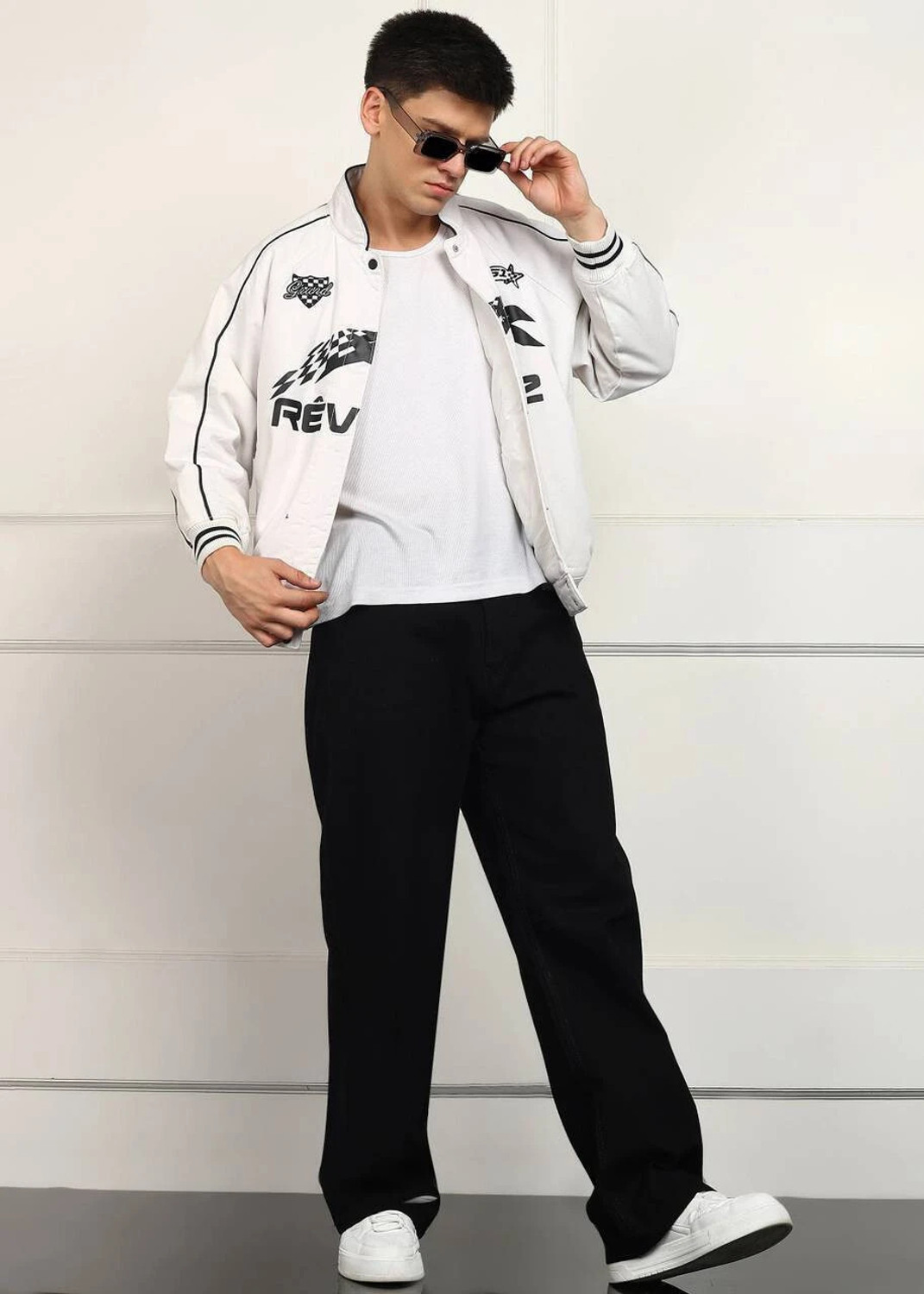 Image of ANGERHOOD Men Straight Fit Mid Rise Black Jeans