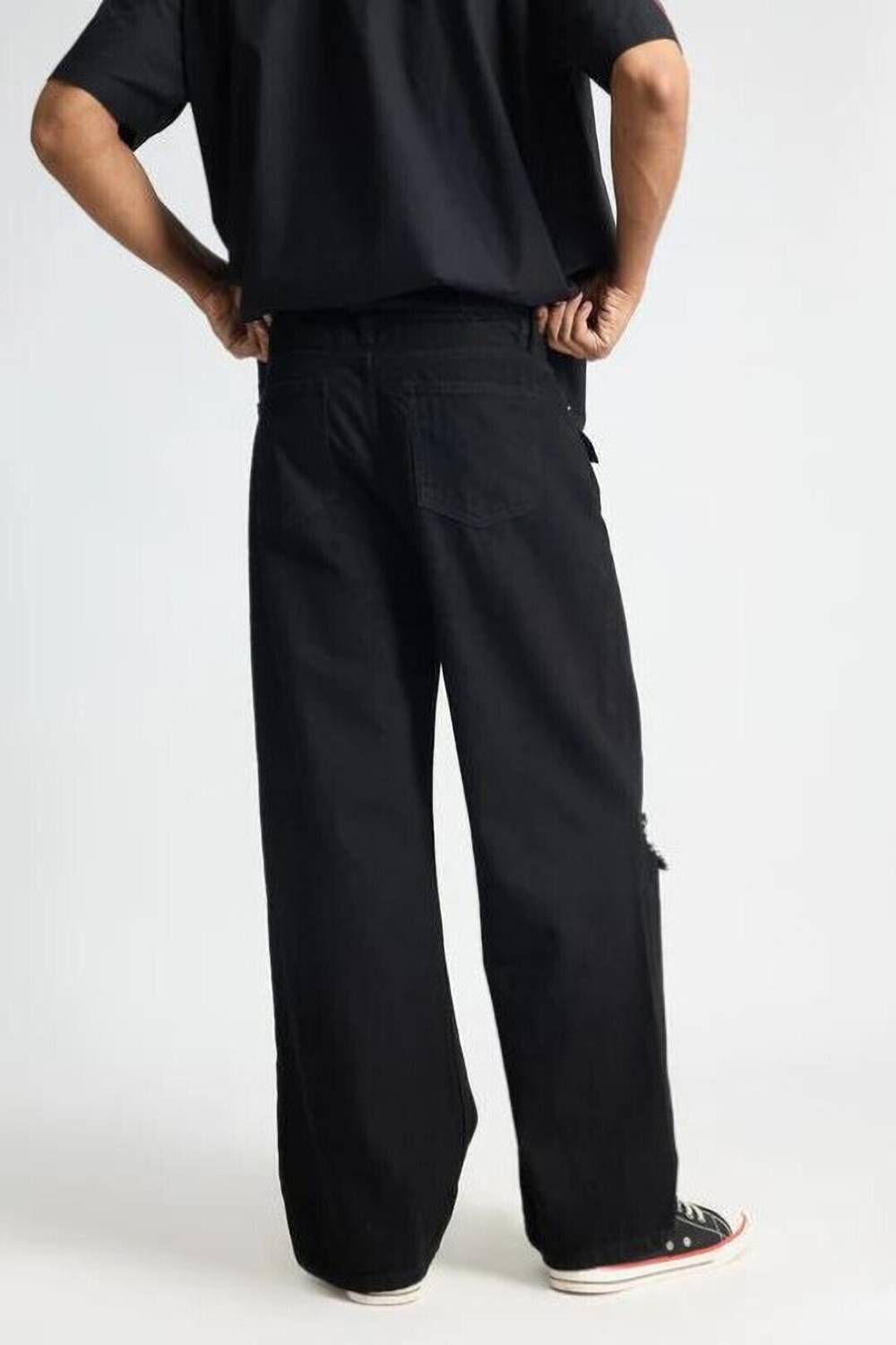 BREXX Wide Leg Black Jeans - Image 2
