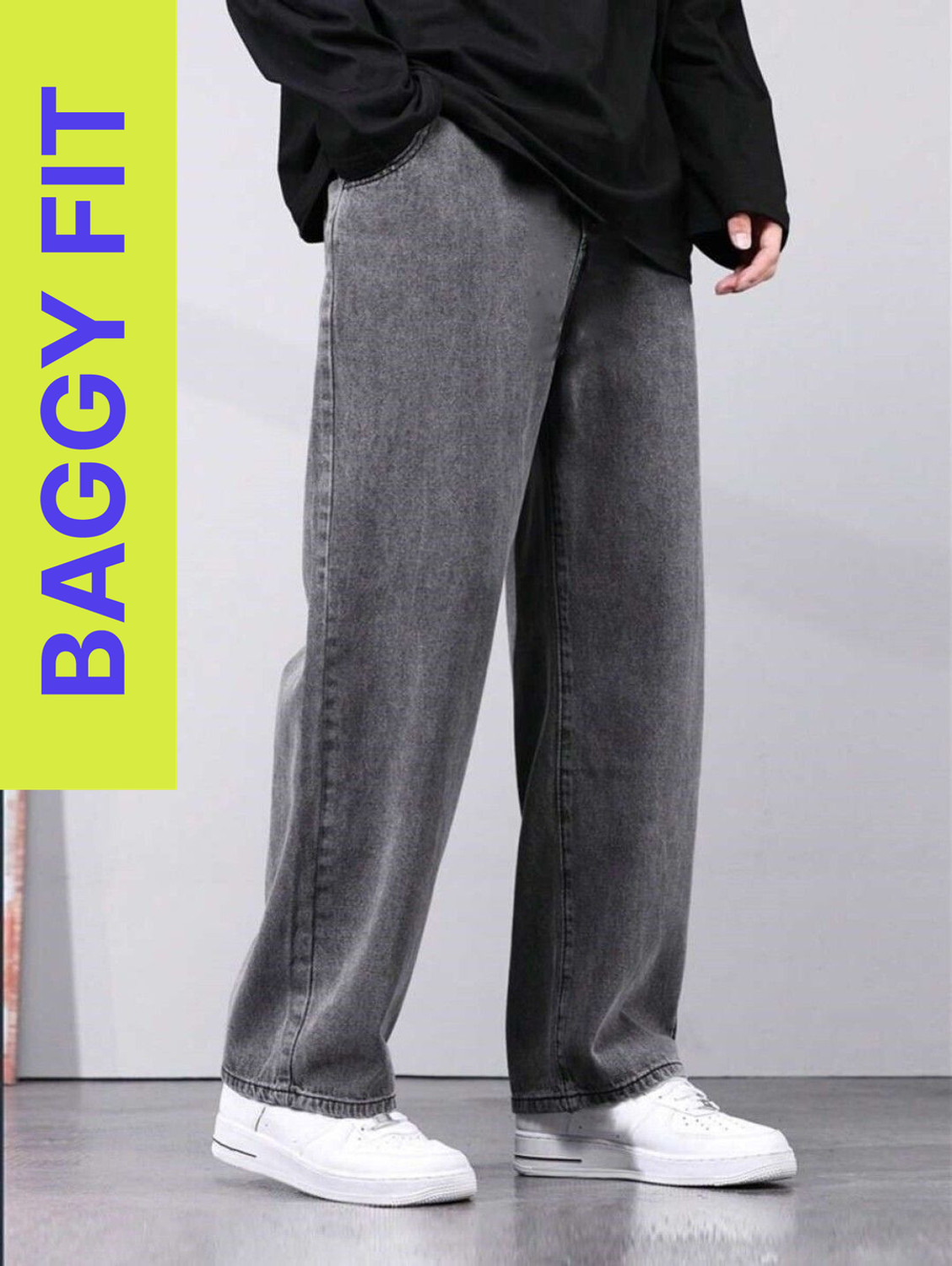 Image of SOUTHEE Straight Fit Men Grey Jeans