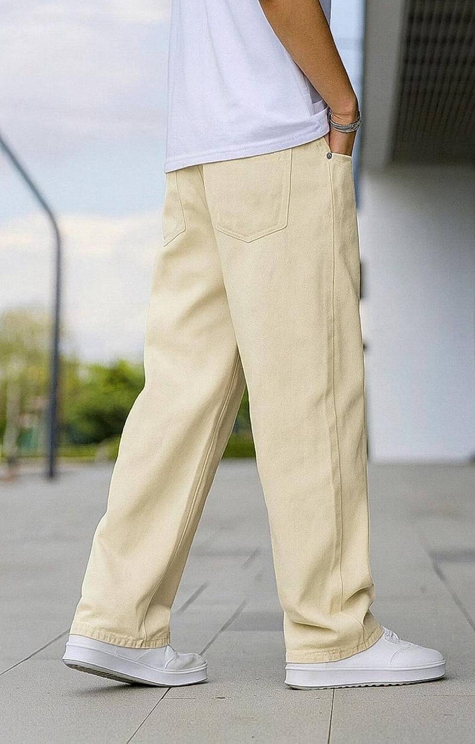INDIVANE Men Beige Jeans Relaxed Fit - Image 4
