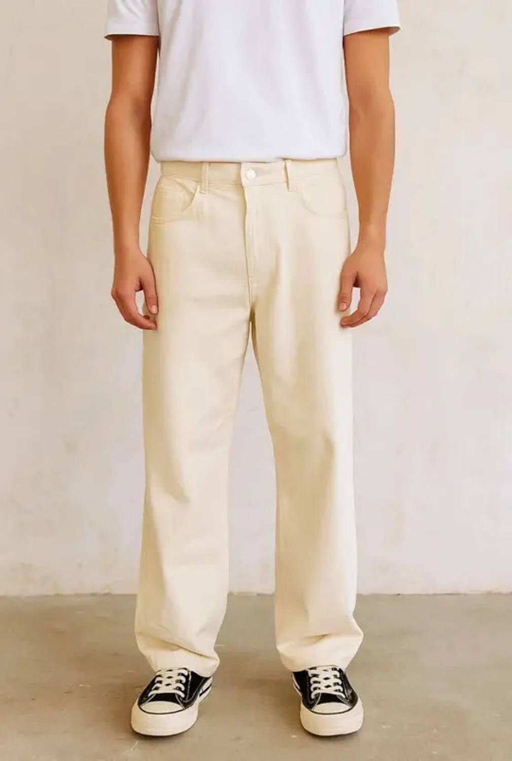 INDIVANE Men Beige Jeans Relaxed Fit - Image 2