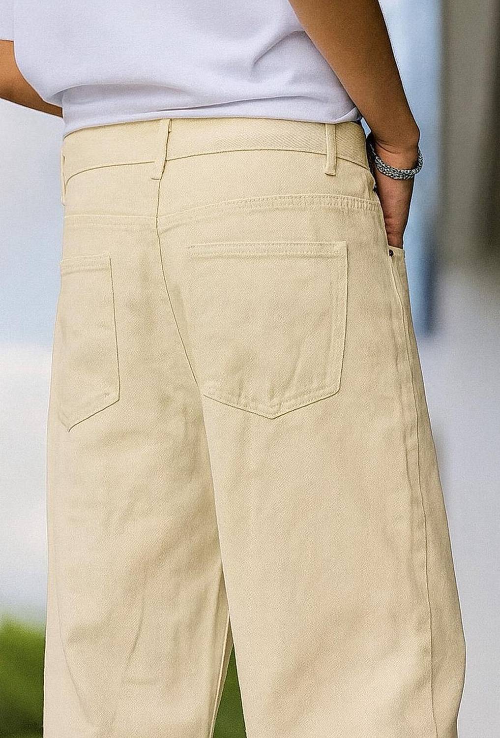 INDIVANE Men Beige Jeans Relaxed Fit - Image 3