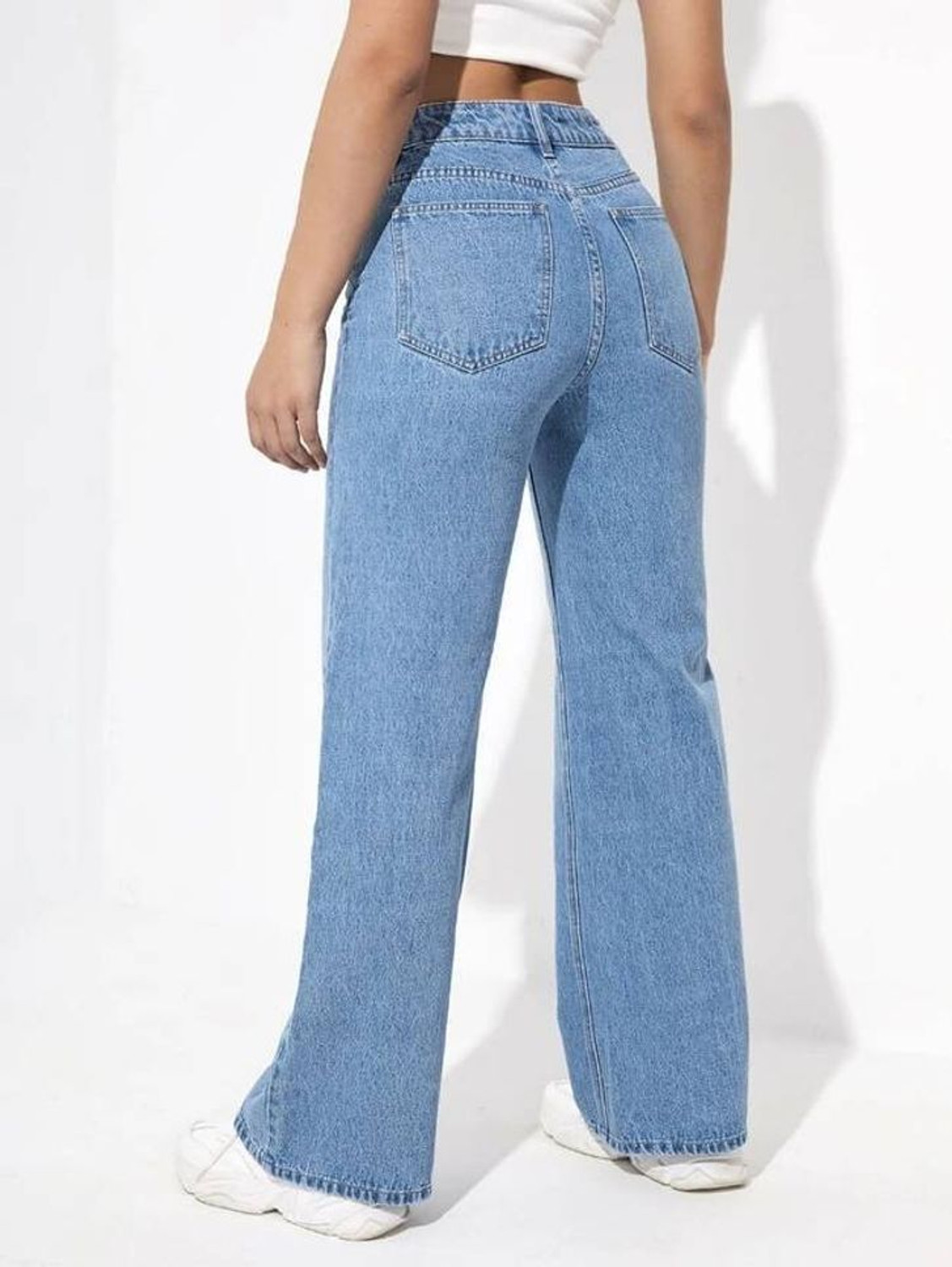 Image of KASHIAN Boyfriend Women Light Blue Jeans