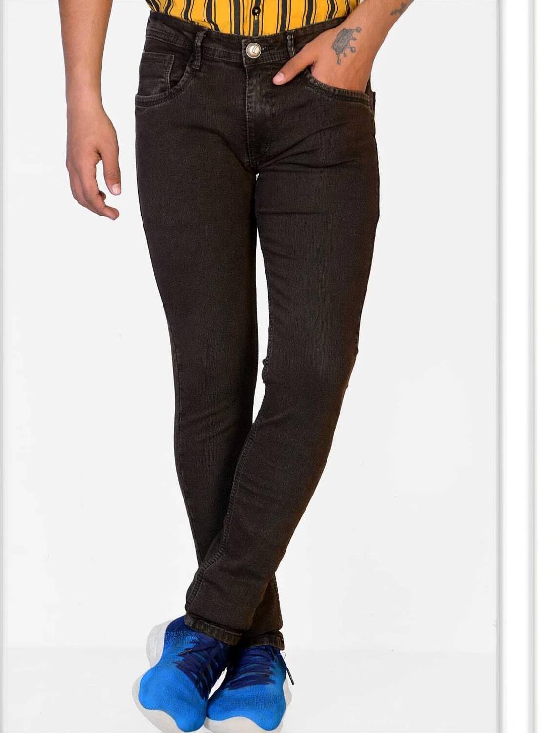 BASE-CROWD Slim Men Brown Jeans