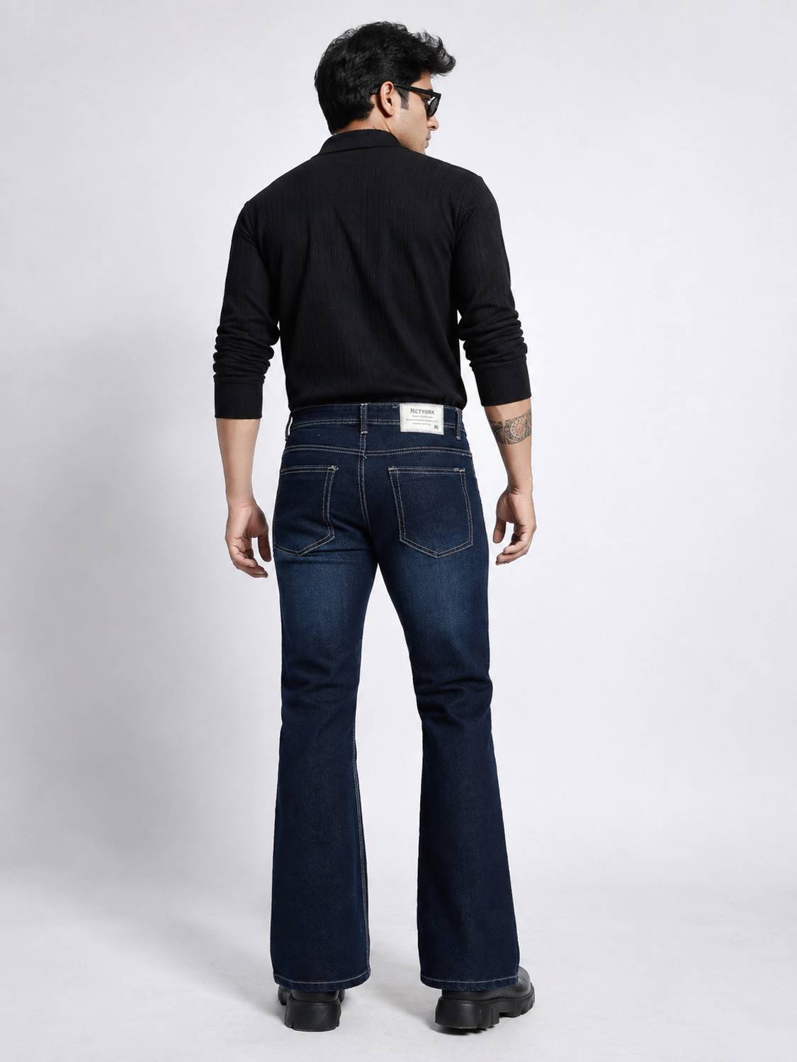 Netyork Boot-Leg Men Dark Blue Jeans - Image 3