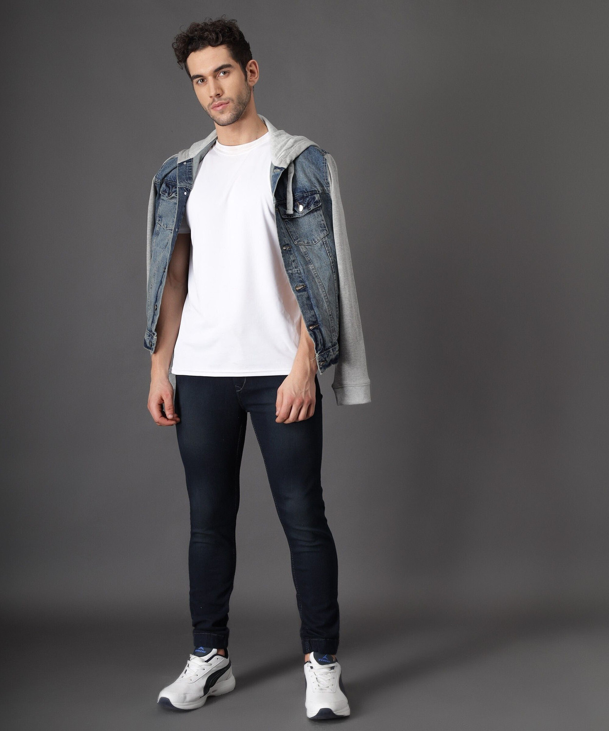 Image of ZAYSH Jogger Fit Men Dark Blue Jeans