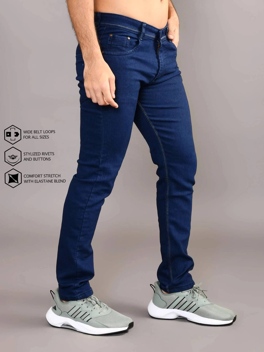 EventJins Boyfriend Men Blue Jeans