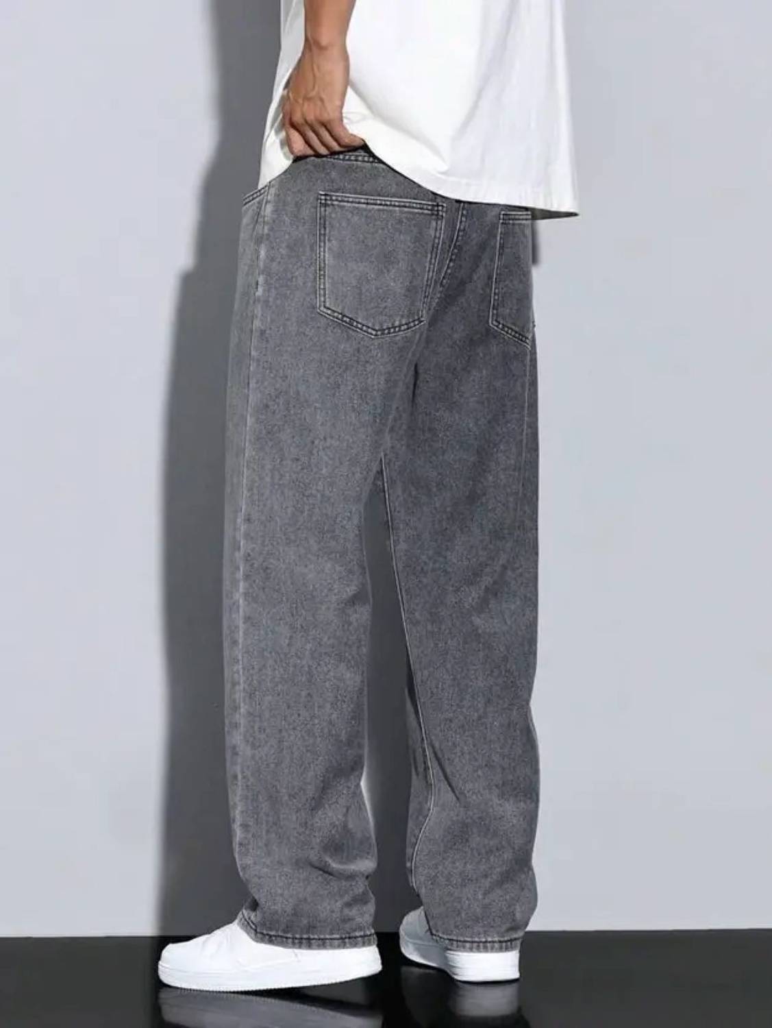 Moda Rapido Loose Fit Men Grey Jeans - Image 4