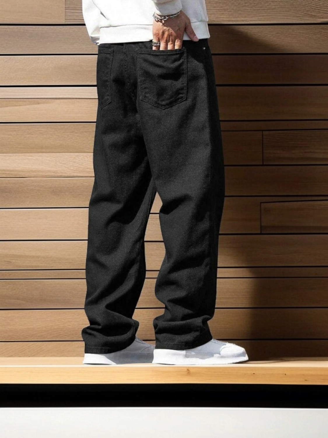 Image of BlakMartin Loose Fit Men Black Jeans