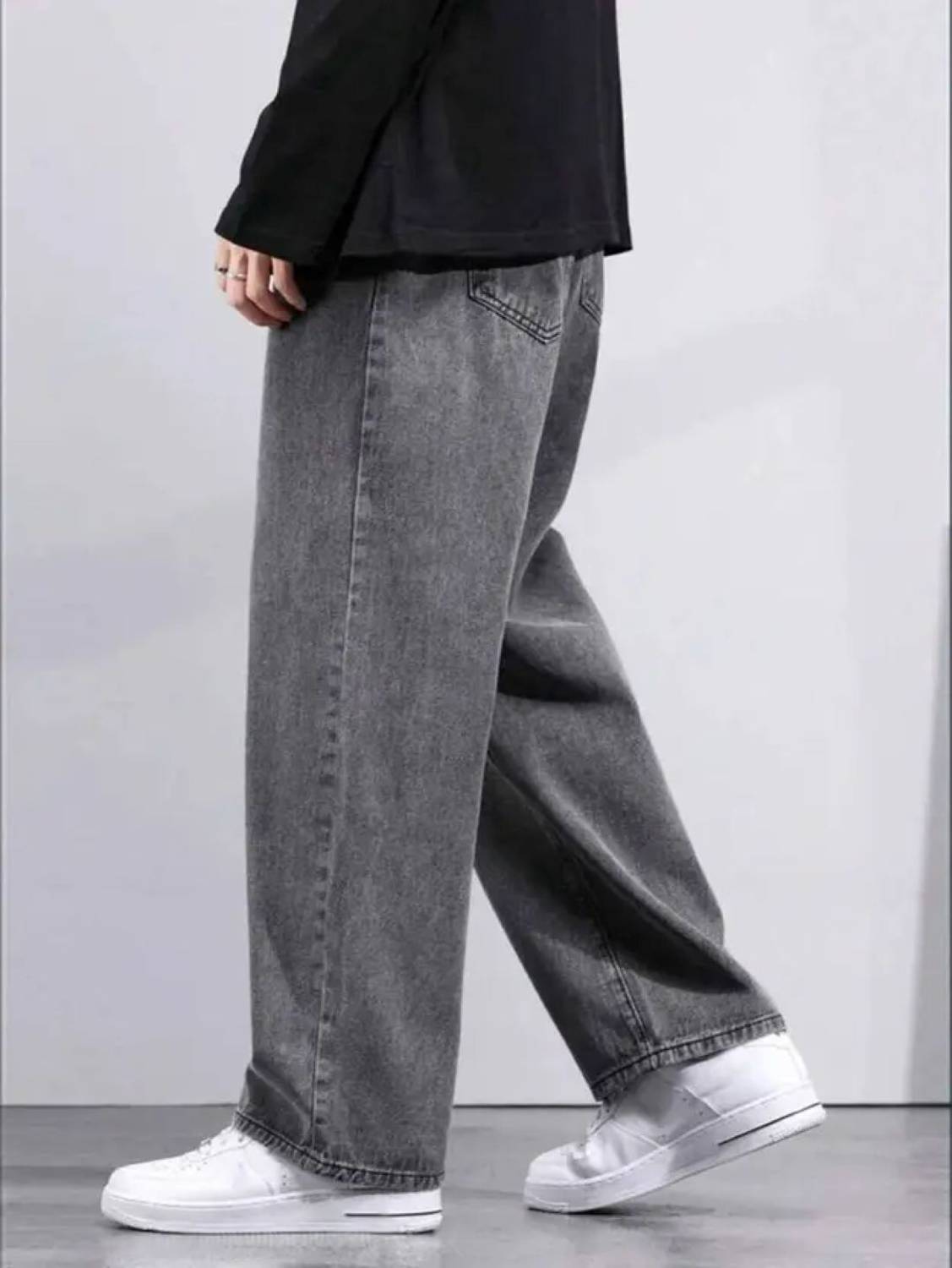 comfits Loose Fit Men Grey Jeans - Image 3