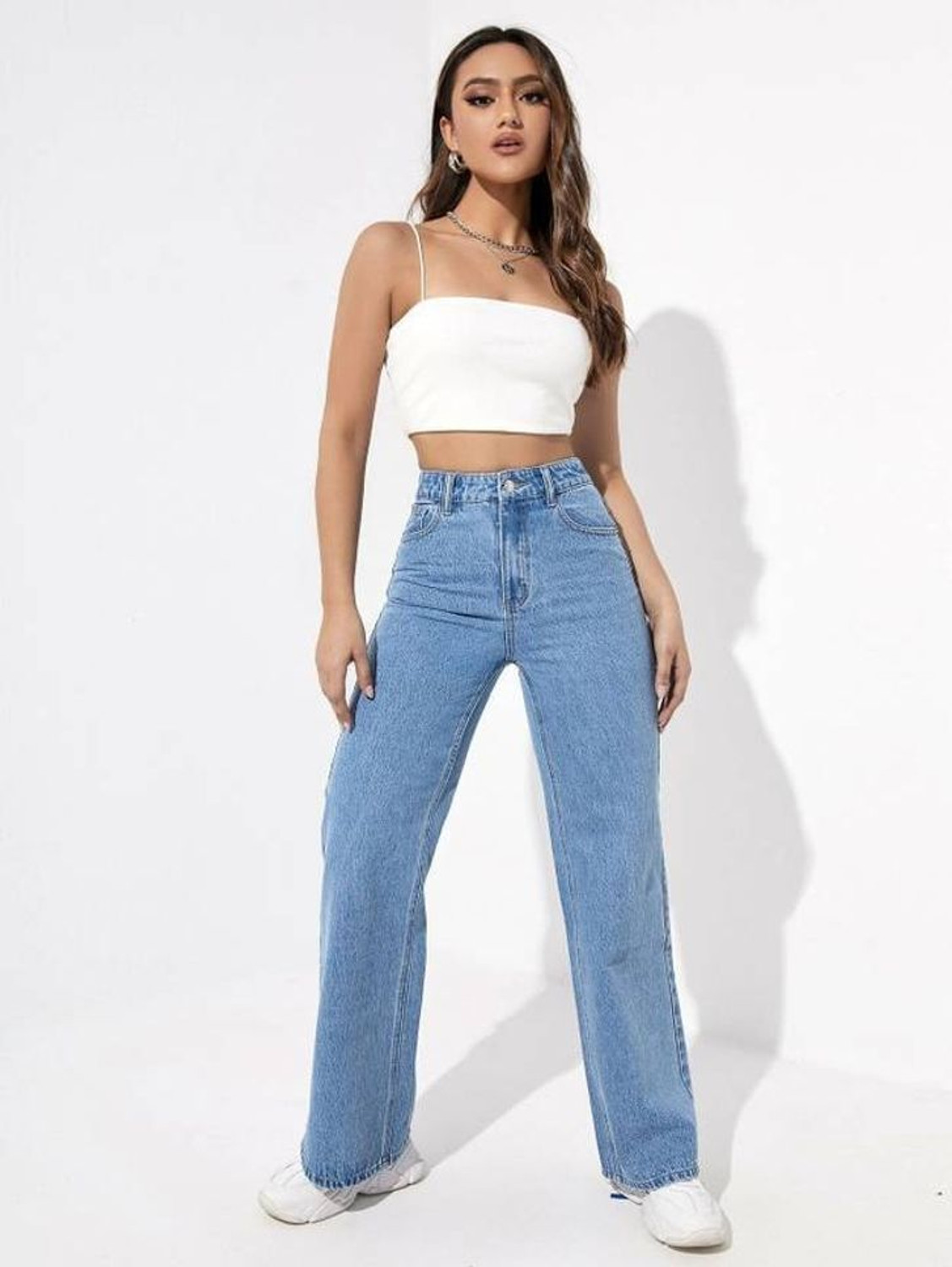Image of KASHIAN Boyfriend Women Light Blue Jeans