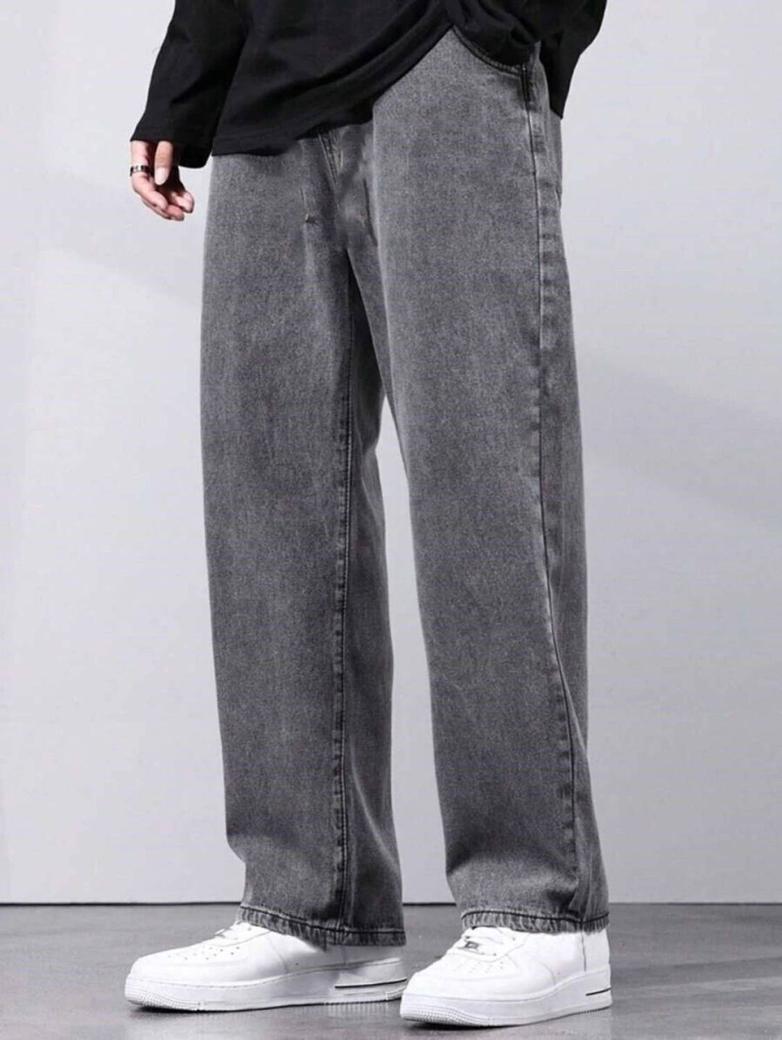 Denim Life Loose Fit Men Grey Jeans - Image 1