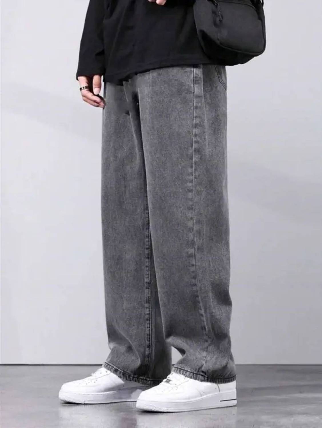 comfits Loose Fit Men Grey Jeans - Image 4