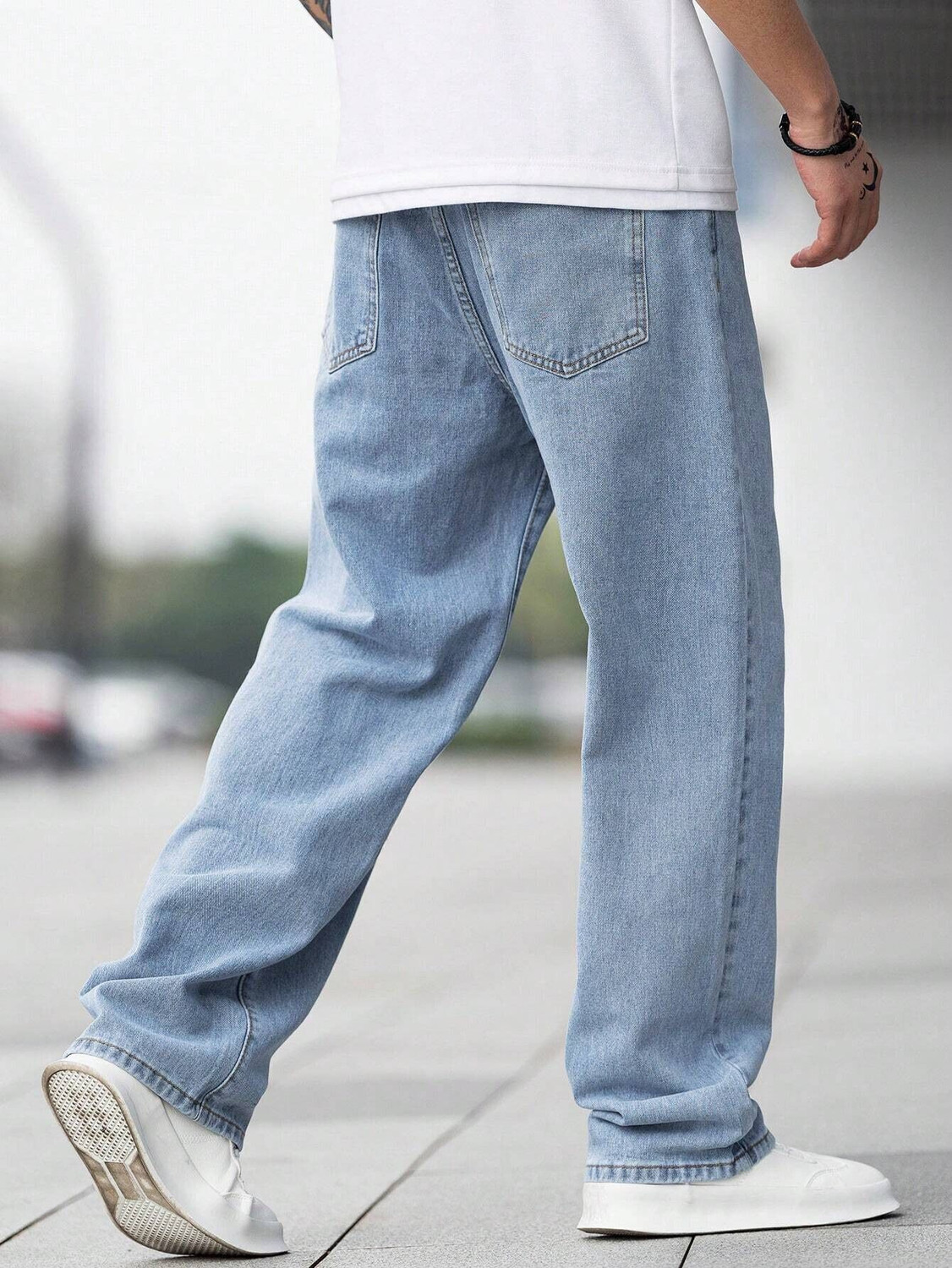 Image of PROBLU Loose Fit Men Light Blue Jeans