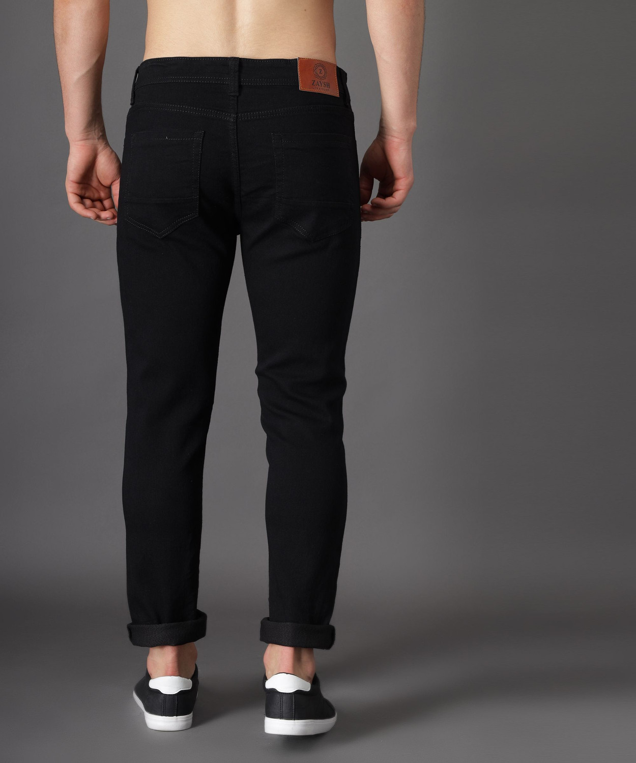 Image of ZAYSH Regular Men Black Jeans