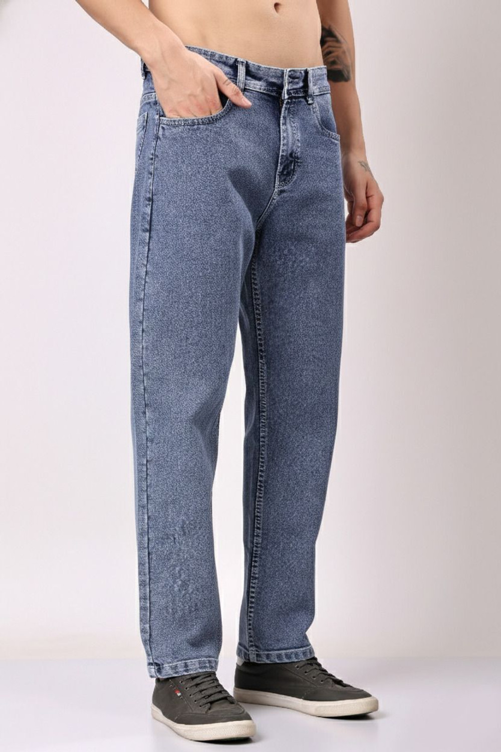 Image of ZAYSH Loose Fit Men Blue Jeans