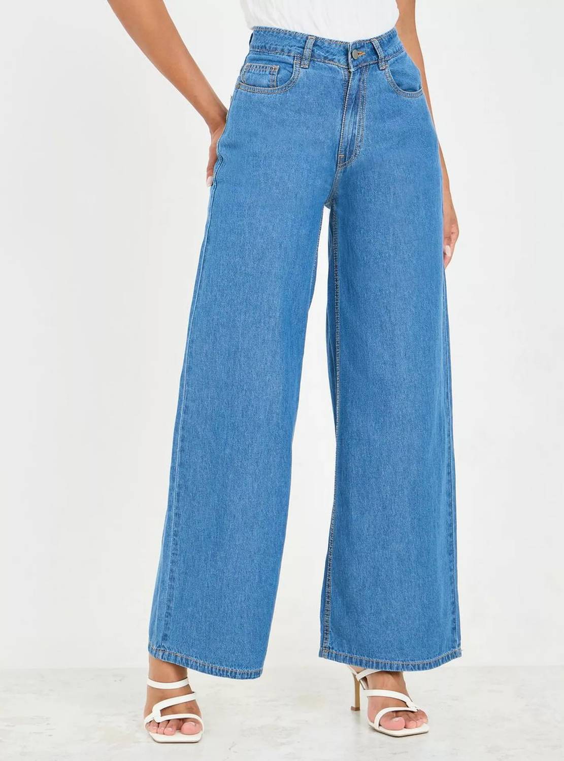 AngelFab Flared Women Light Blue Jeans