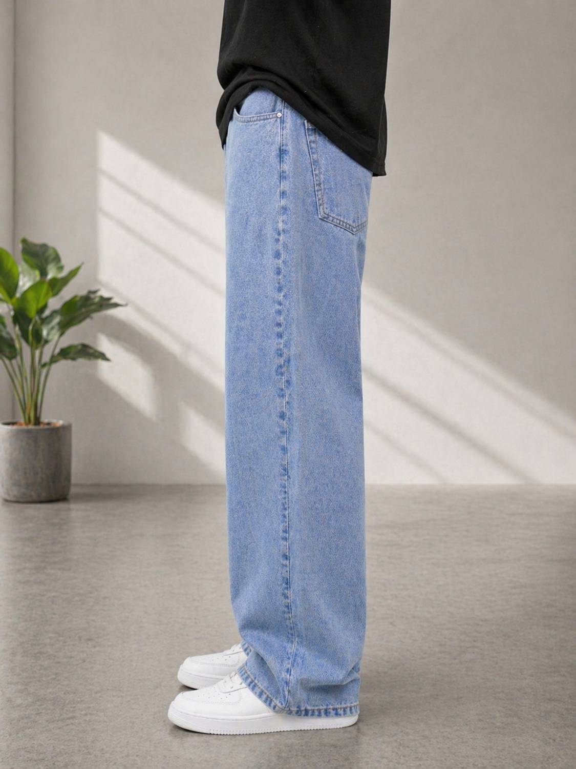BACKENTHER Straight Fit Men Light Blue Jeans - Image 3