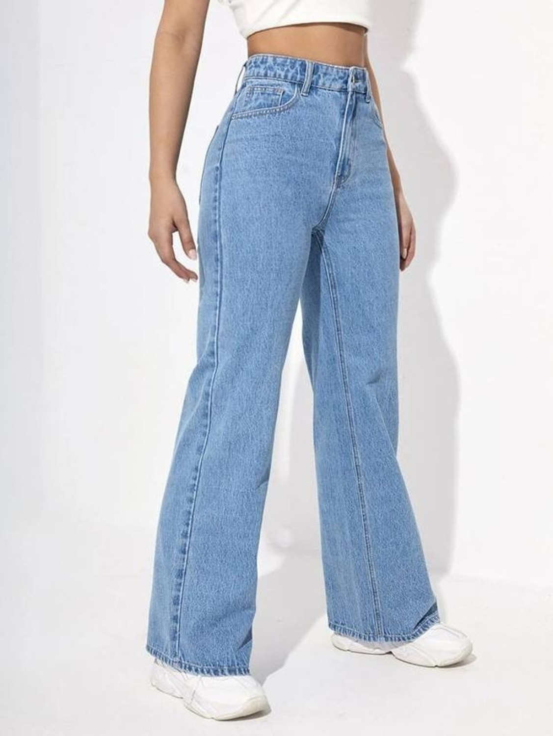 Image of KASHIAN Boyfriend Women Light Blue Jeans