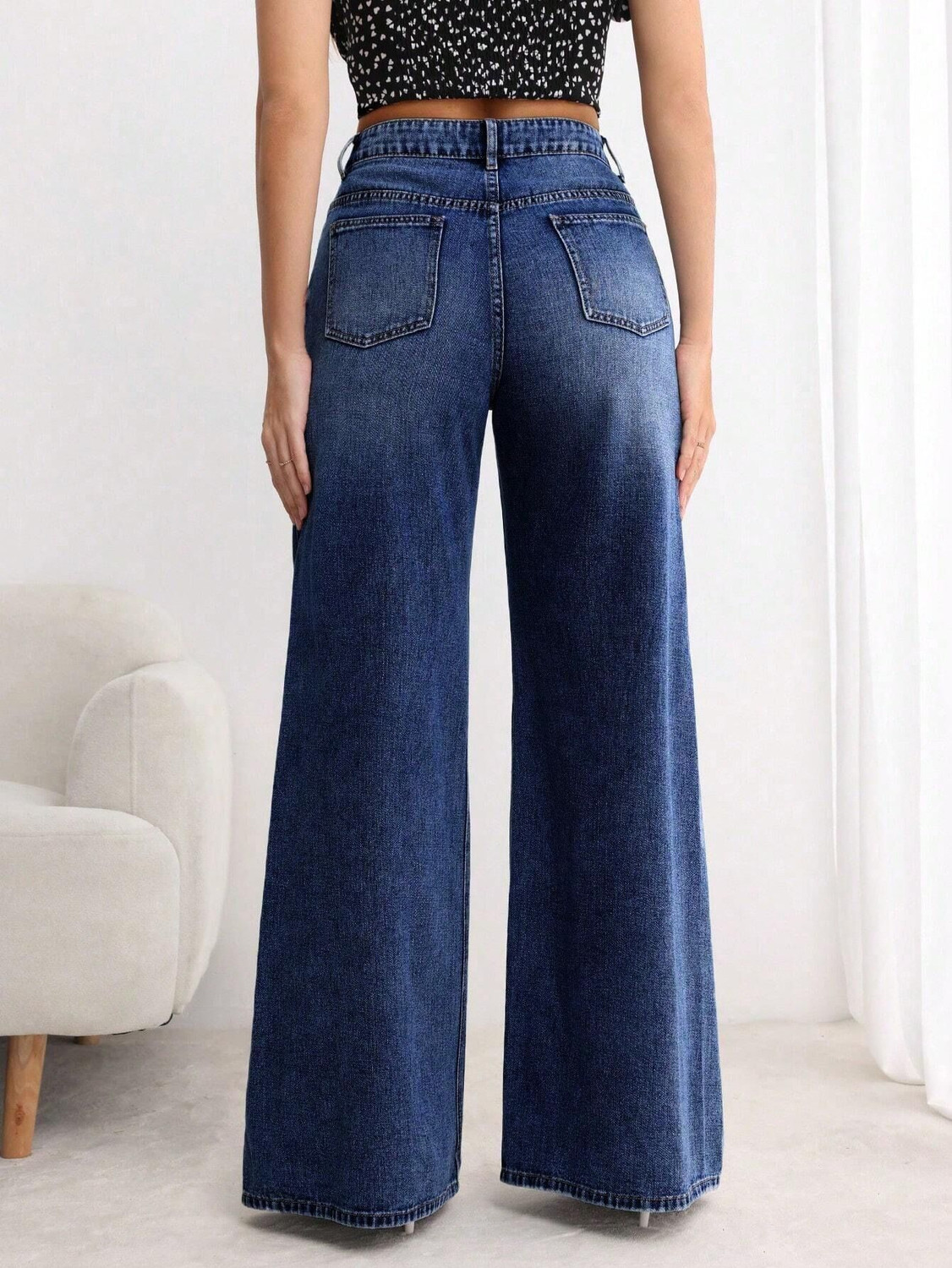 Image of AADVI FASHION Flared Women Dark Blue Jeans