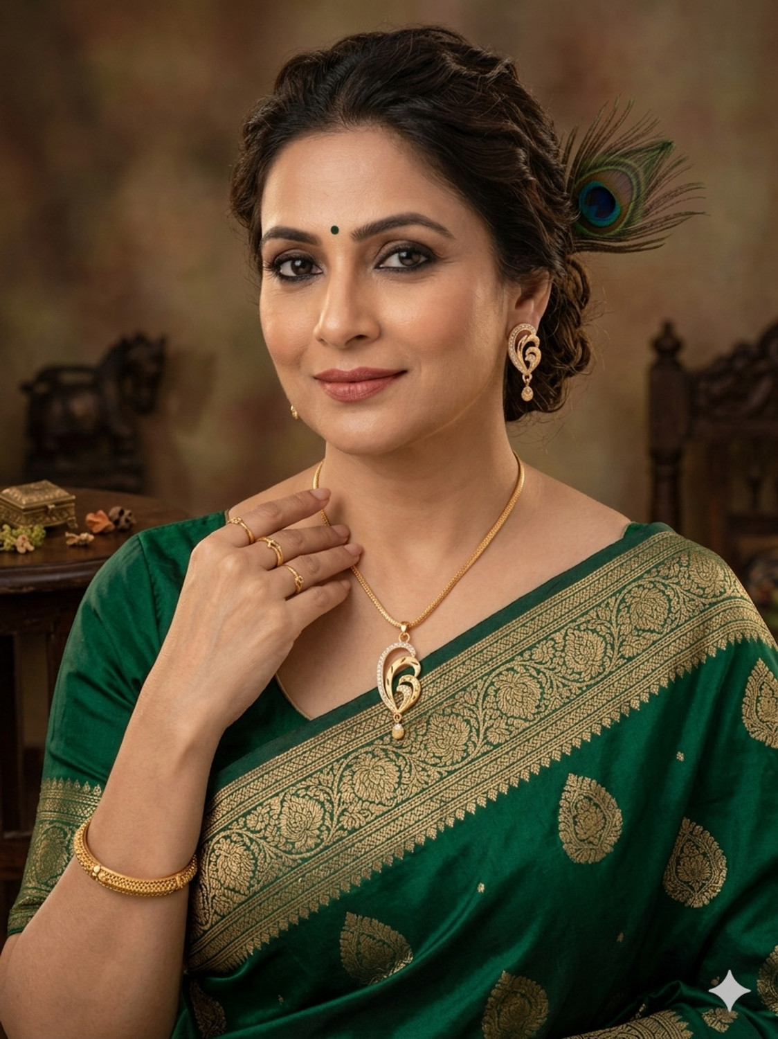 Image of SG Jewels Copper Gold-plated Gold Jewellery Set