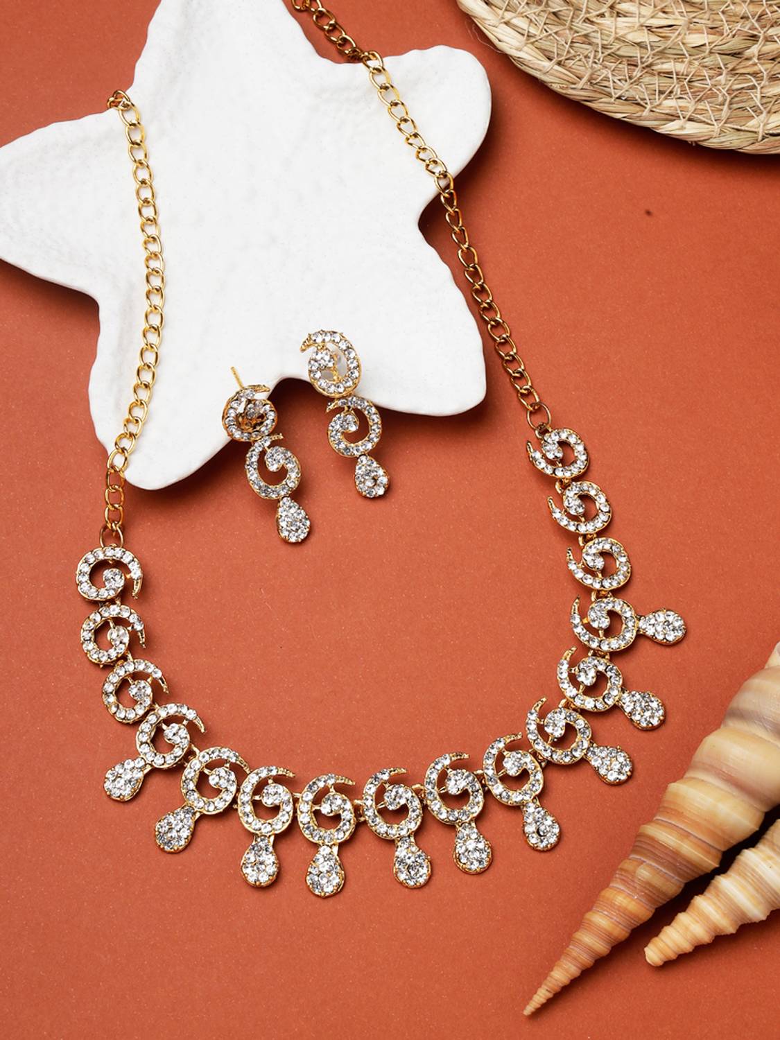 STYYLO FASHION Alloy Gold-plated Gold Jewellery Set