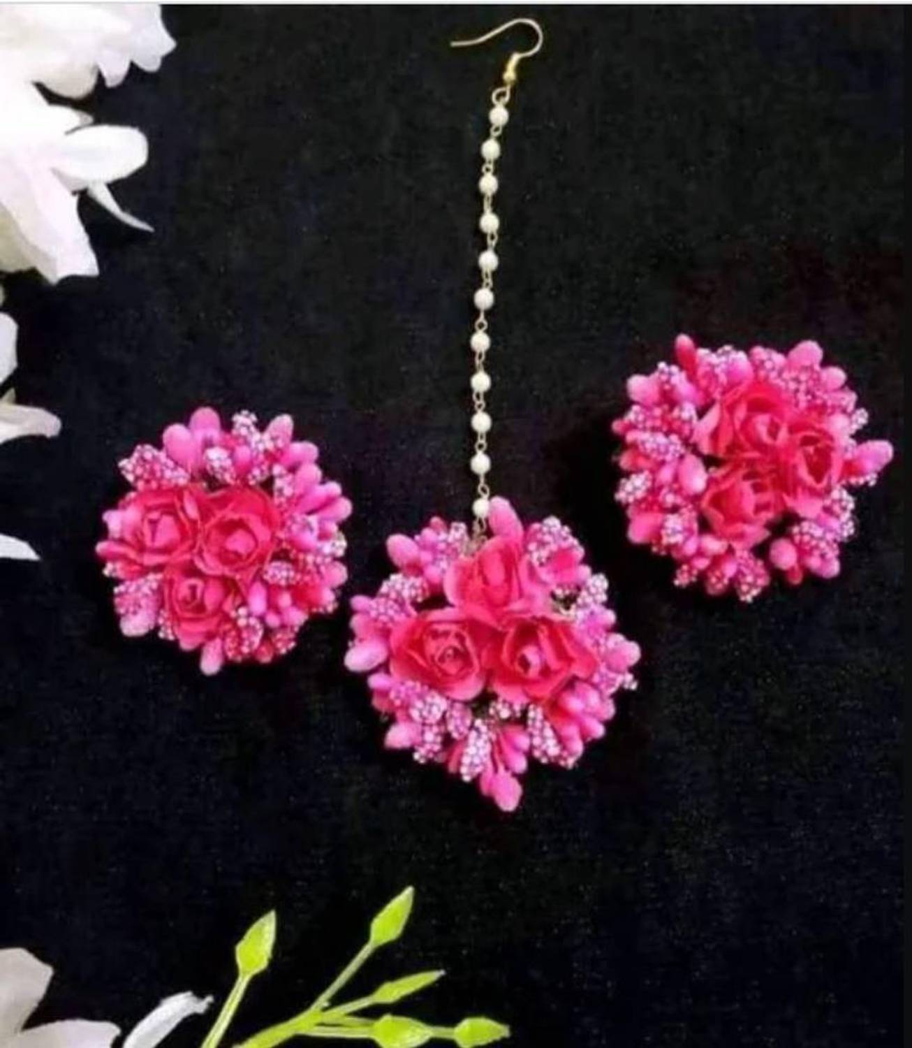 BengCraft Fabric Pink Jewellery Set