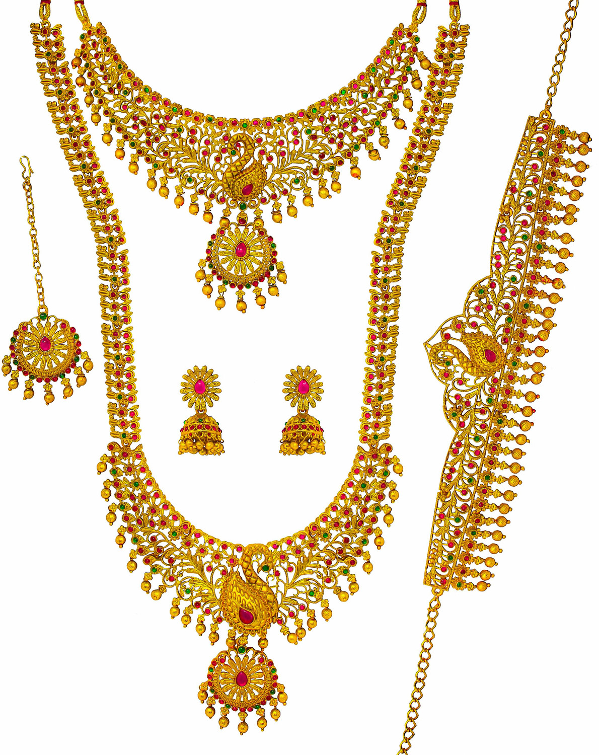 Image of Chigold Alloy Gold-plated Gold Jewellery Set