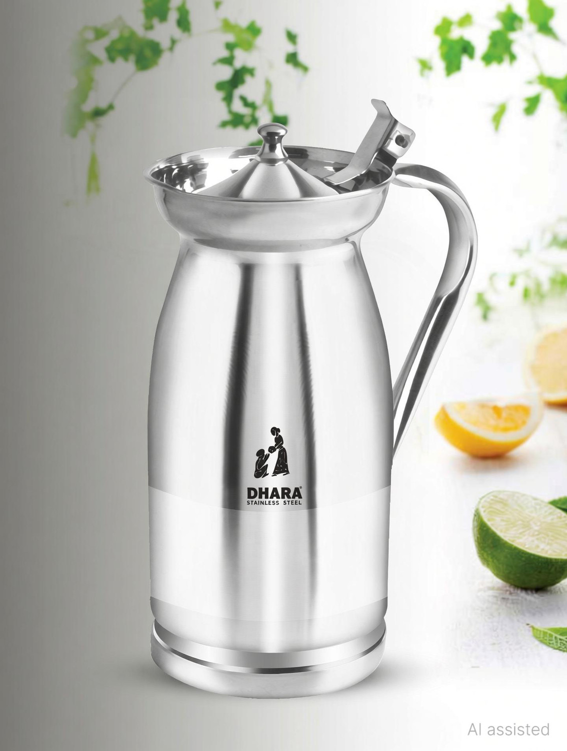 Image of Dhara Stainless Steel 1.5 L Steel Water Jug