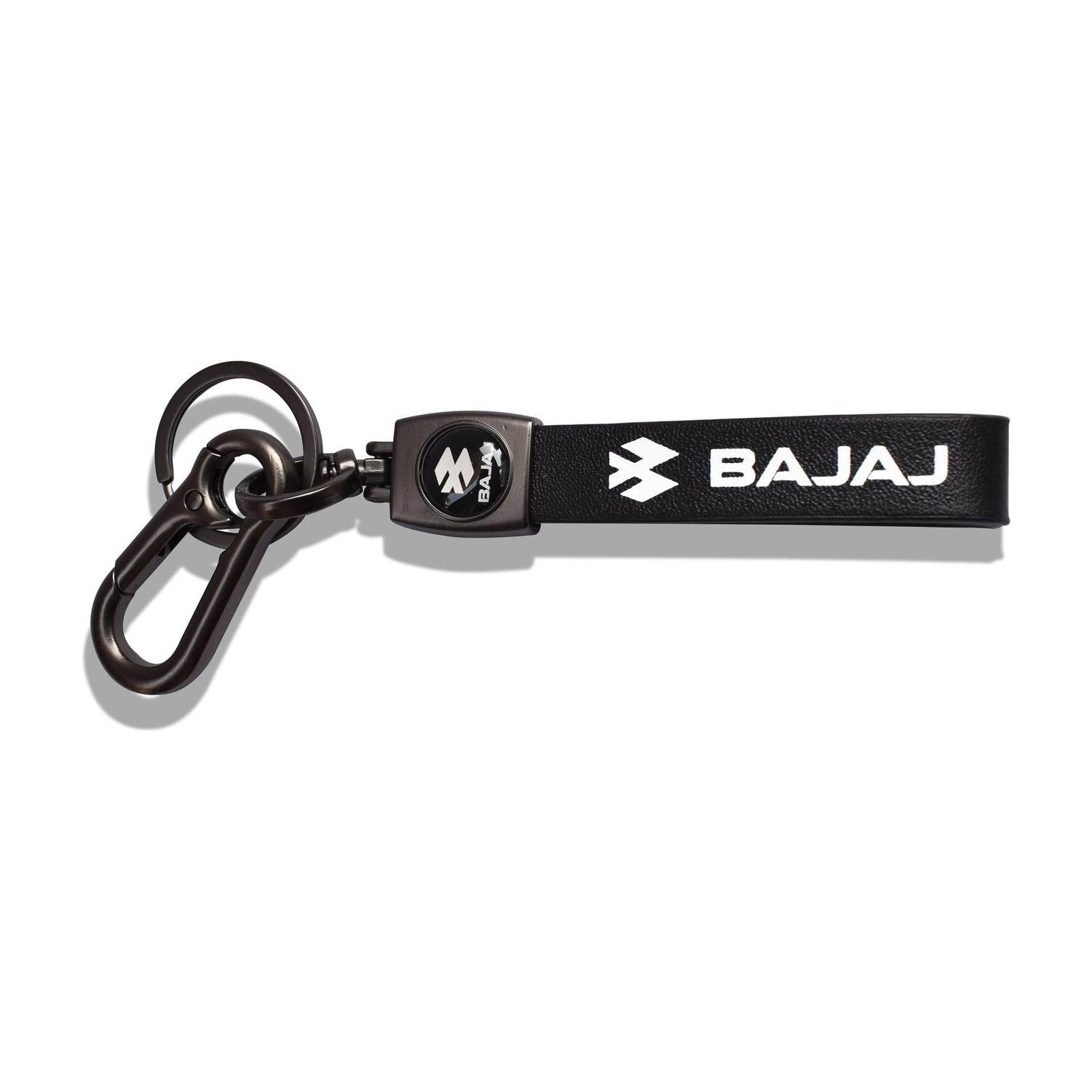 ABEL LEATHER&Metal Bajaj Bike Stainless Steel Locking keyChain Bajaj 150|220|n160|125 Key Chain