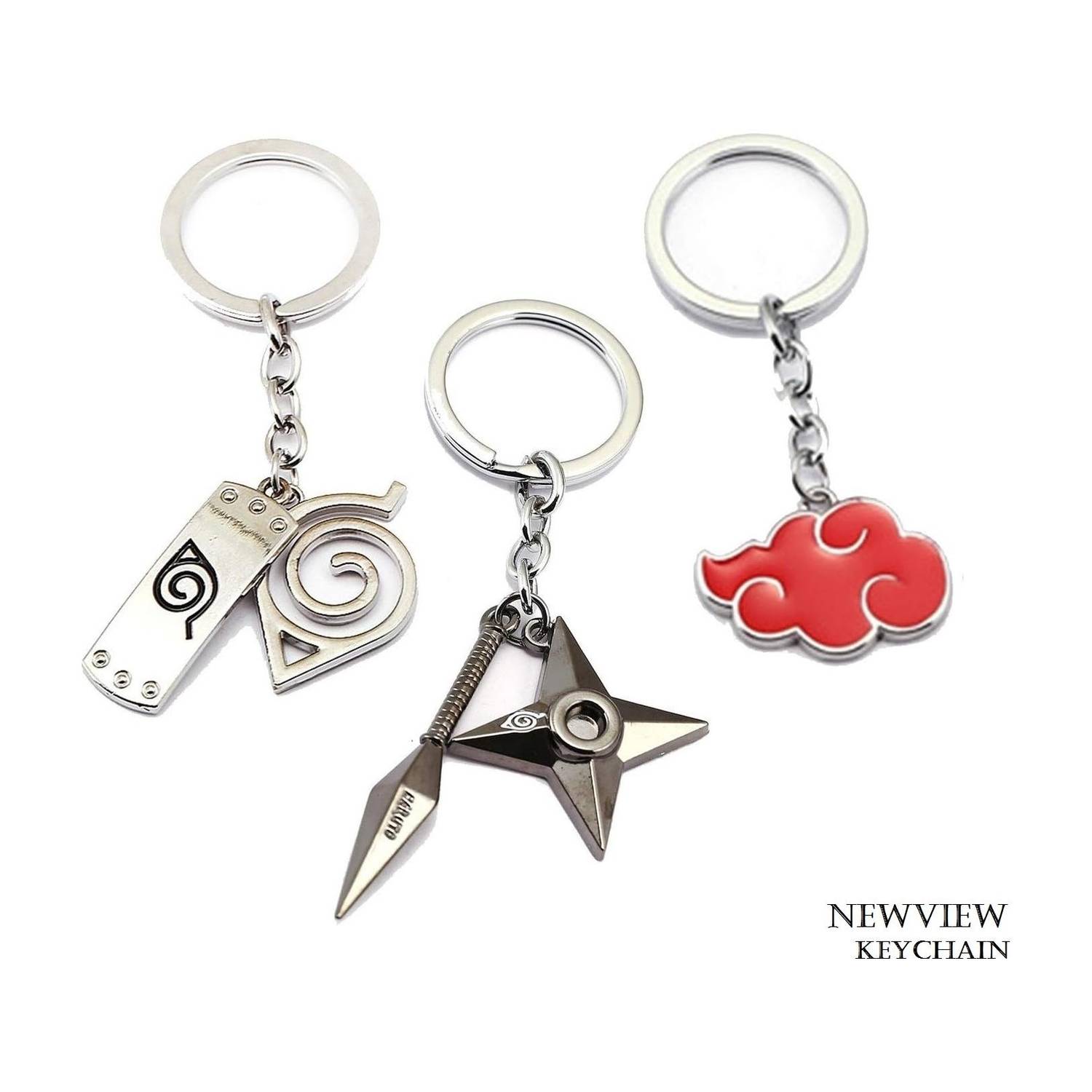 ABEL Anime Naruto Acrylic Konoha Symbol Akatsuki Red Clouds Akatsuki Anime Keychain Key Chain