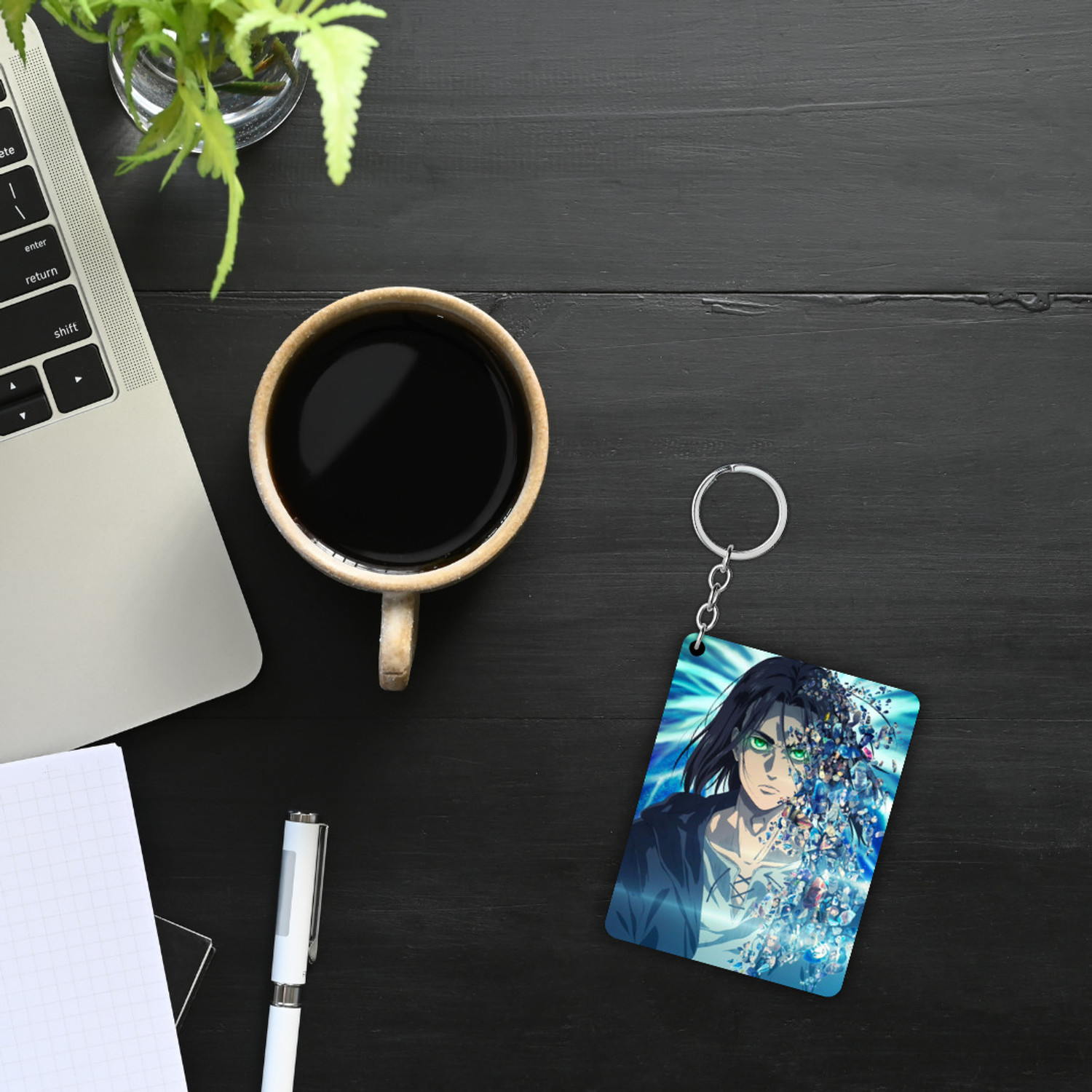 Image of GROOFIEZ Attack on Titan Anime Acrylic Keychain Set of 4 Key Chain