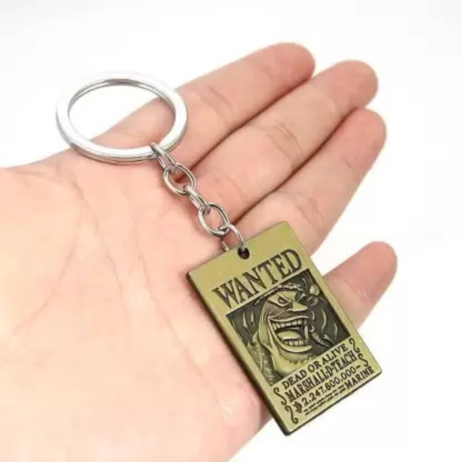 OHZEN One Piece Wanted Metal Keychain