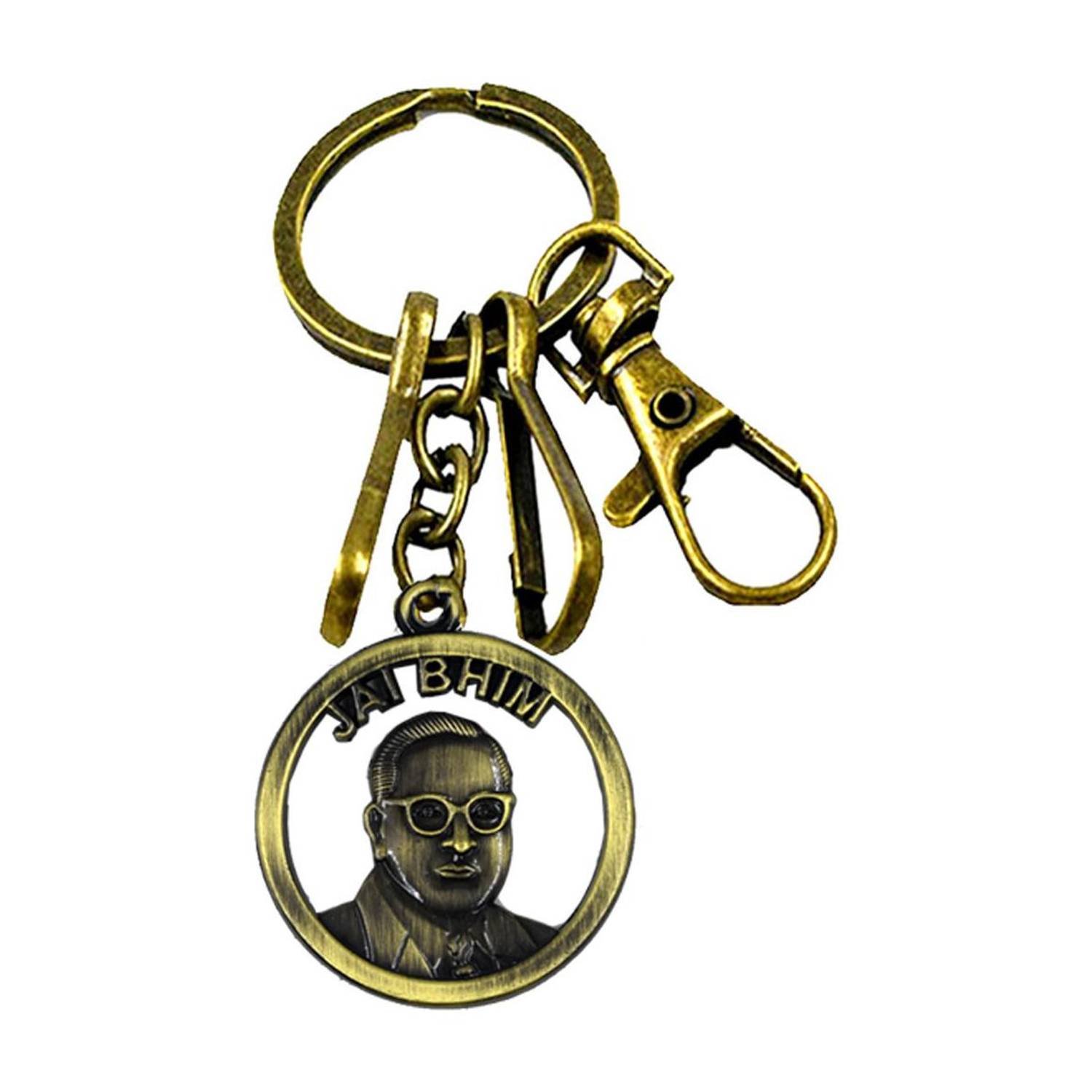 AFH Babasaheb Ambedkar Jay Bheem Labster Charm Bronze Keychain for Men and Women Key Chain