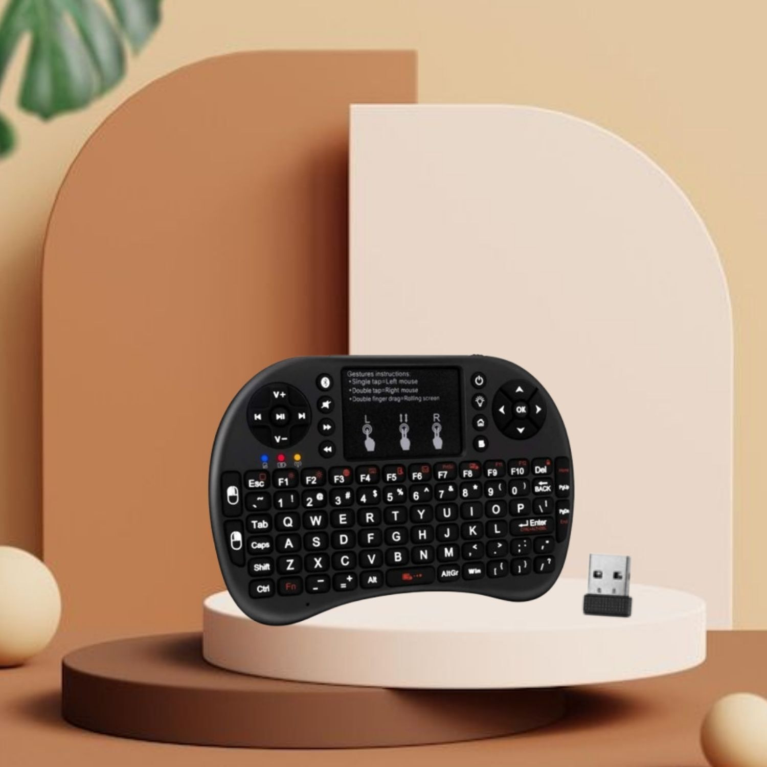 Image of Clairbell Bluetooth (Wireless Keyboard) USB Rechargeable Keyboard With Pocket Size H493 Wireless Thumb-size Laptop Keyboard Compatible with Tablet
