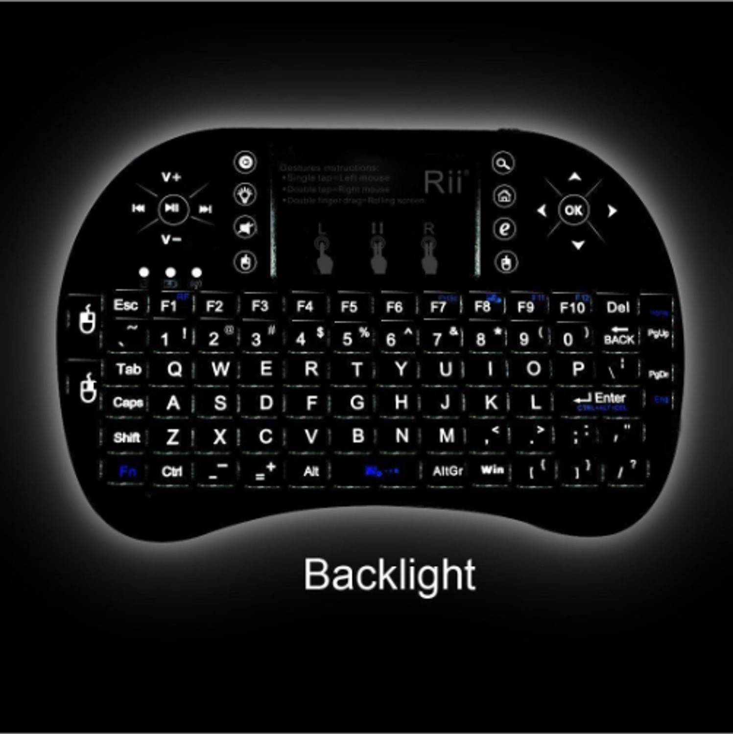 Clairbell AJ_818A_MINI WIRELESS KEYBOARD WITH TOUCHPAD/BACKLIT LI