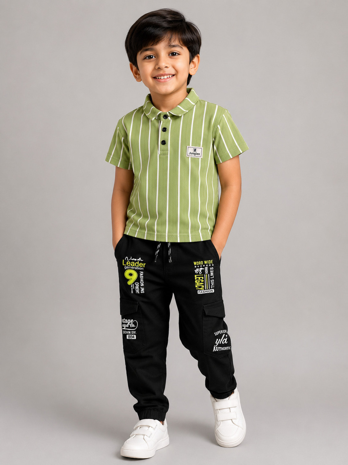 LittleVastra Boys Casual T-shirt Jeans