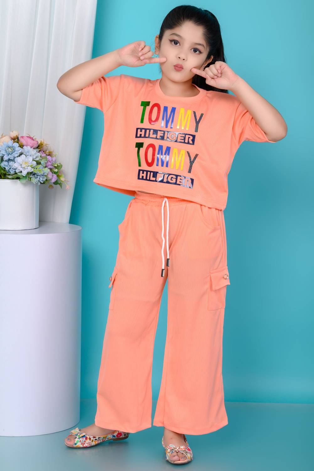 5 Stars Collection Girls Party(Festive) T-shirt Pant