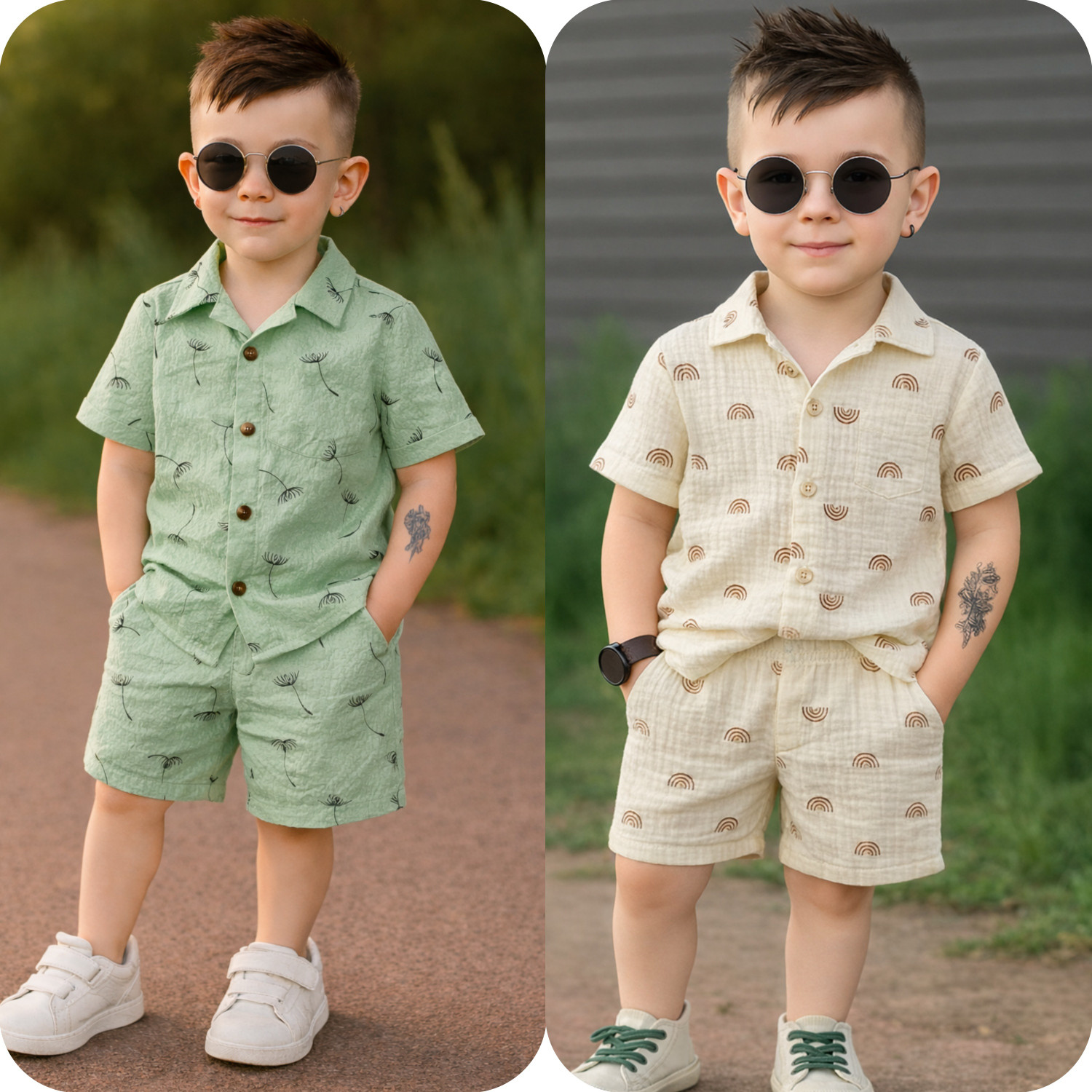Image of Wemation Boys Casual Shirt Shorts