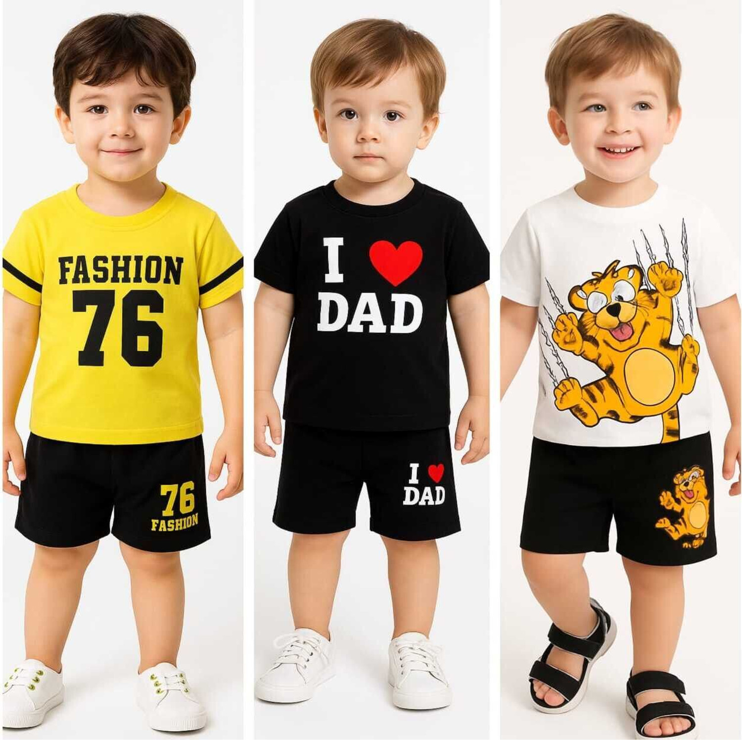 Image of IFW Baby Boys & Baby Girls Casual T-shirt Shorts