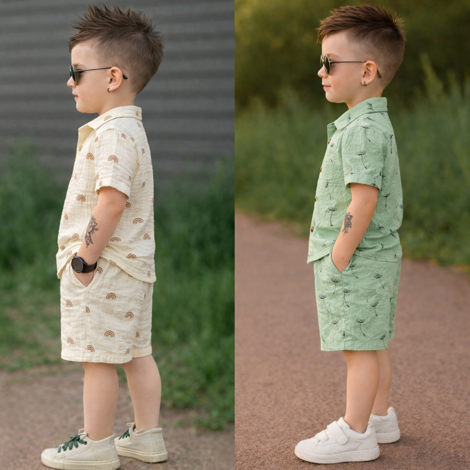 Image of Wemation Boys Casual Shirt Shorts