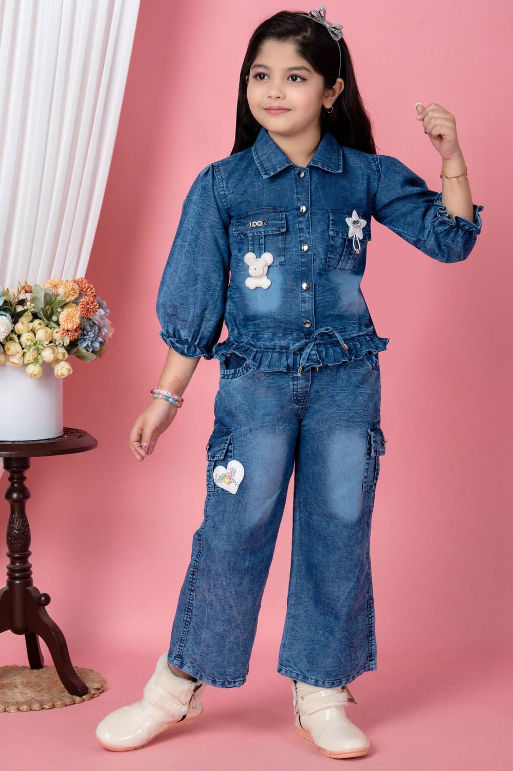 AFTABS TREND Girls Party(Festive) Top Jeans